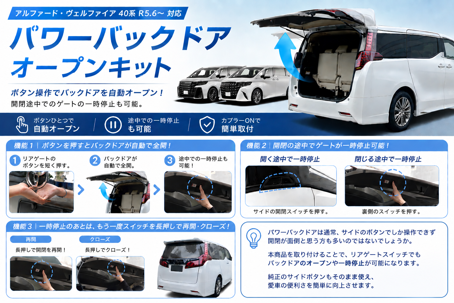 パワーバックドアオープンキット説明